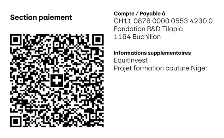 QR-facture formation couture au Niger